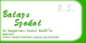 balazs szokol business card